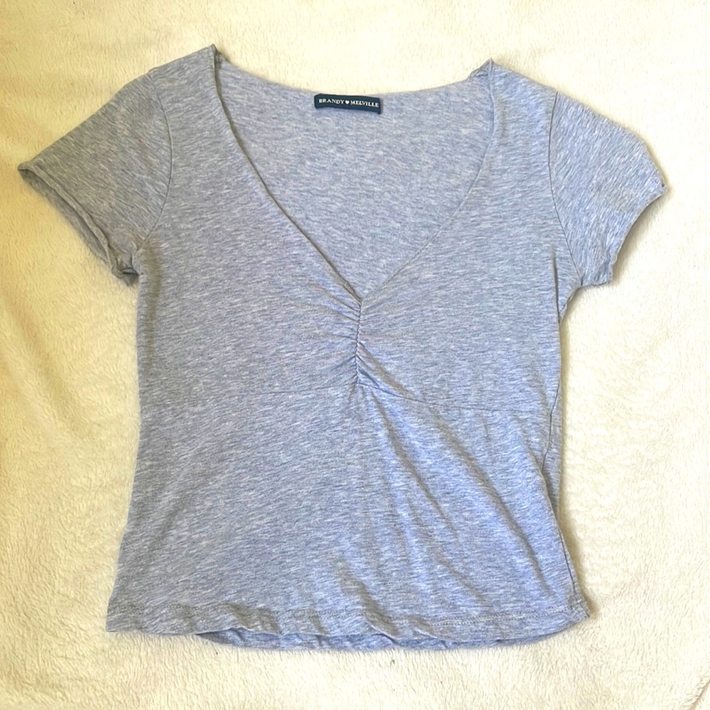 Brandy Melville gina top-heathered grey